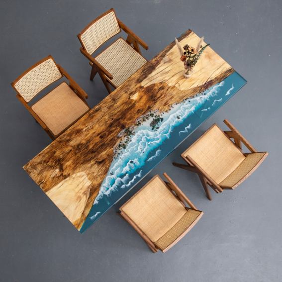 Ocean Theme00347 Epoxy Table -| Dining table | Conference Table