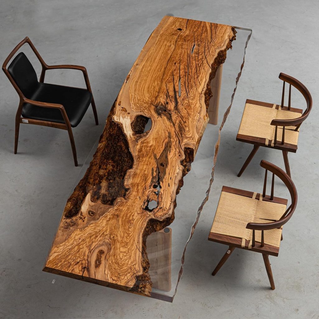 Olive Epoxy, Custom Large Resin Table, Epoxy River, Natural Wood, Wooden Office Desk, Meeting, Kitchen, Dining Room, Living Room, Home Decor