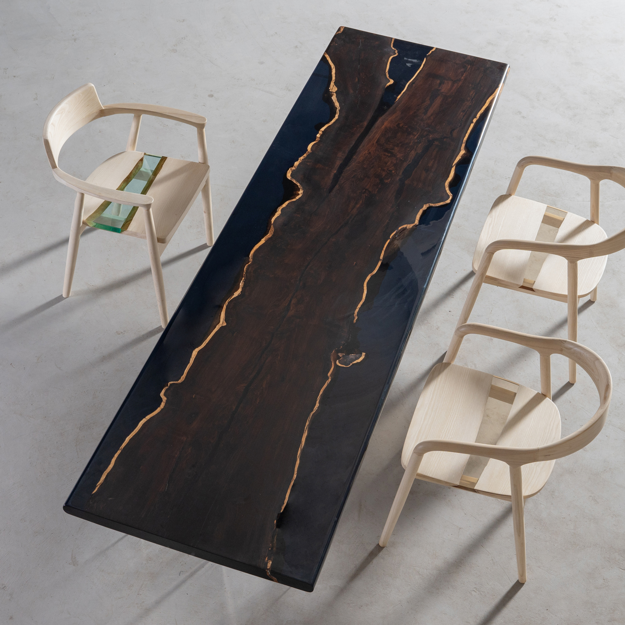 Handmade Customized Epoxy Resin River Table, Black Walnut | Natural Wood, Coffee Table, Living Room, Dining Room, Kitchen, Home Decor