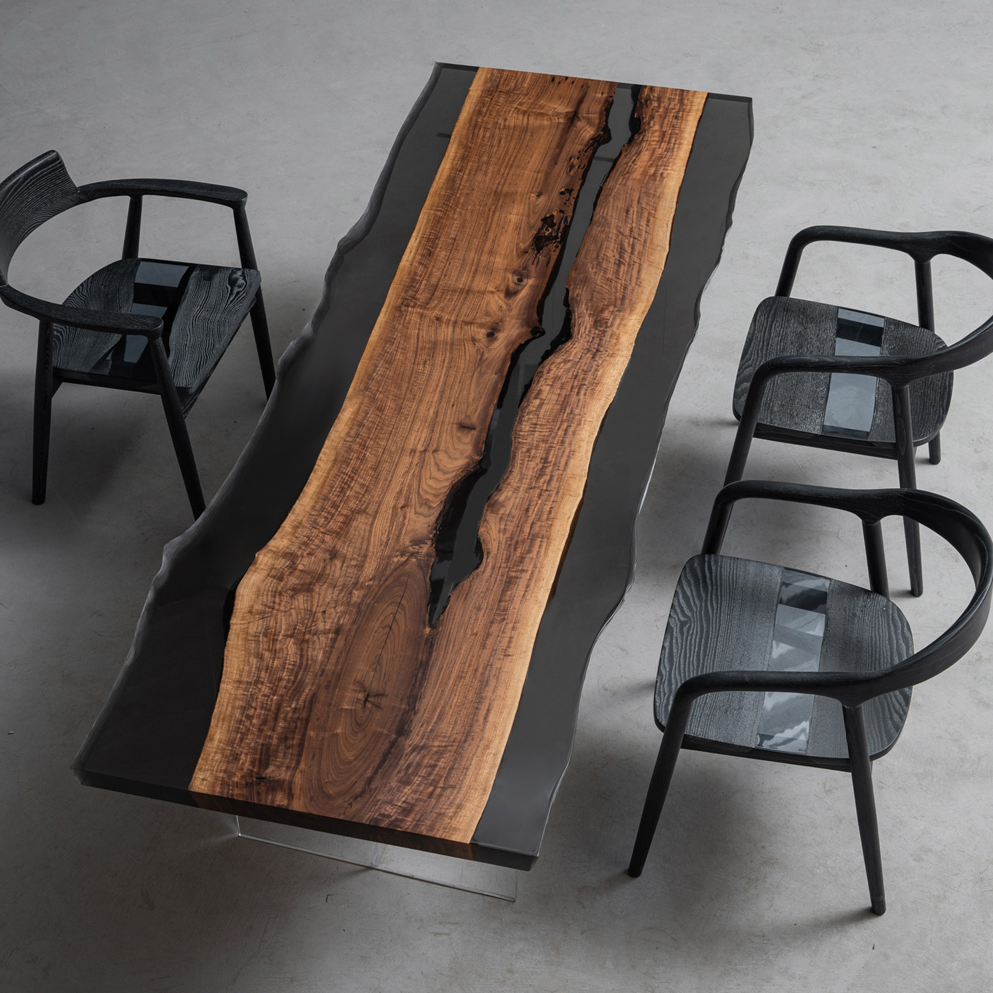 Handmade Customized Epoxy Resin River Table, Black Walnut | Natural Wood, Coffee Table, Living Room, Dining Room, Kitchen, Home Decor